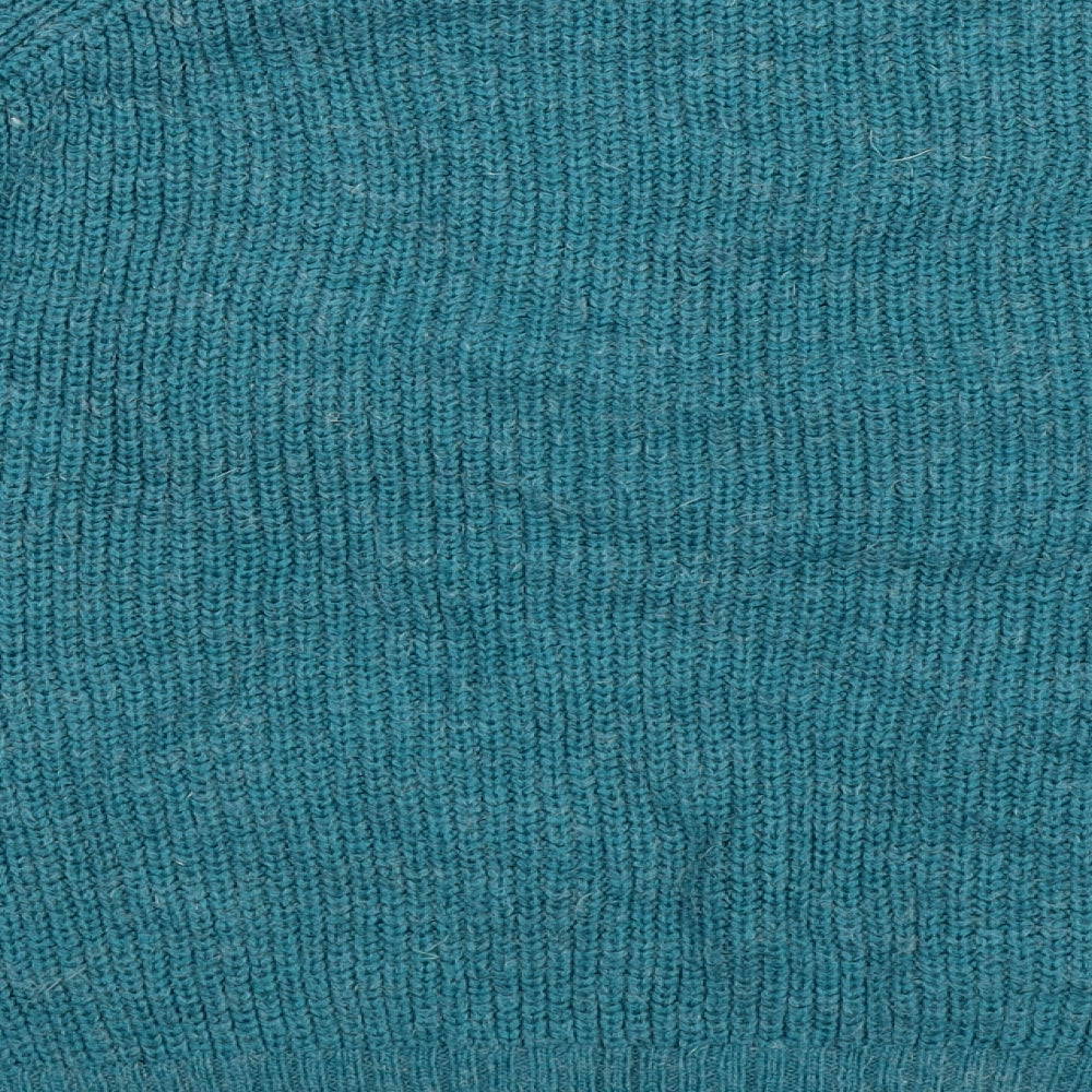 Papaya Womens Blue Knit Pullover Jumper Size M - Oversized