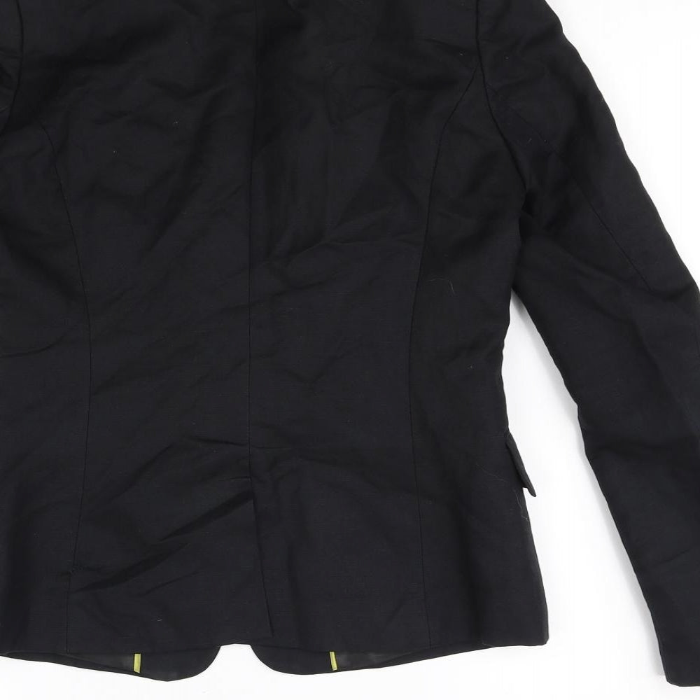 Preworn Womens Black Jacket Blazer Size 6