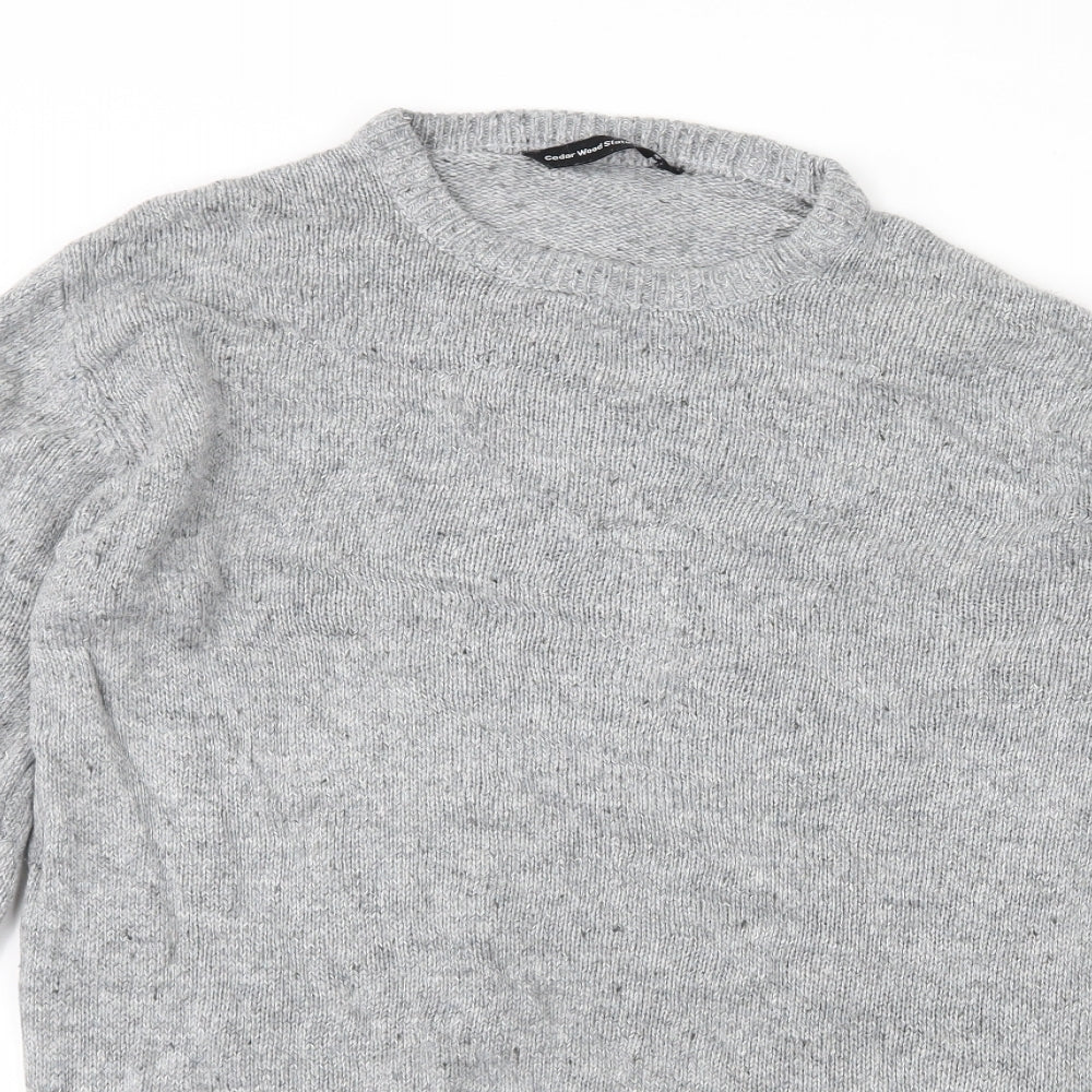 Cedar Wood State Mens Grey Pullover Jumper Size S