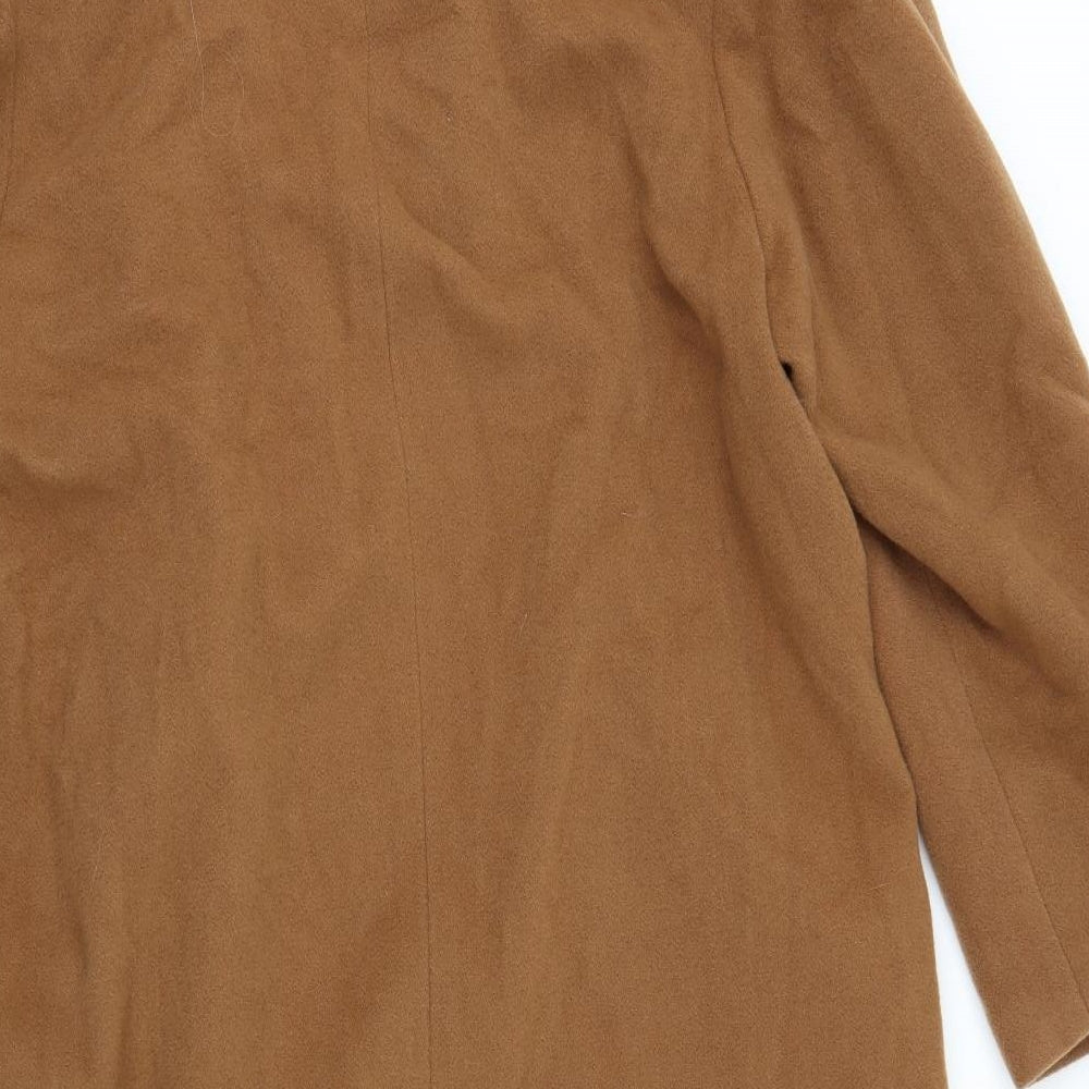 Preworn Womens Brown Overcoat Coat Size 16