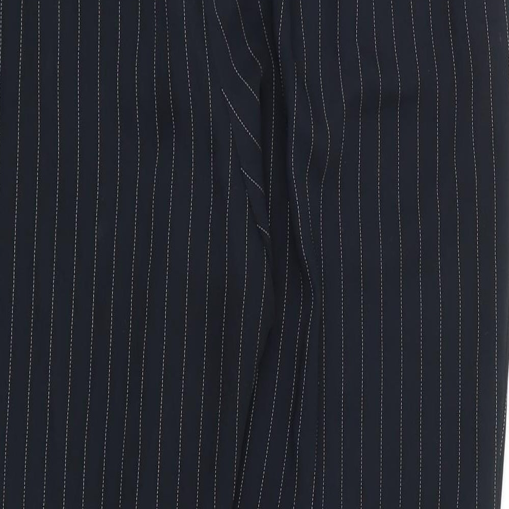 Oasis Womens White Striped Trousers Size 12 L27 in