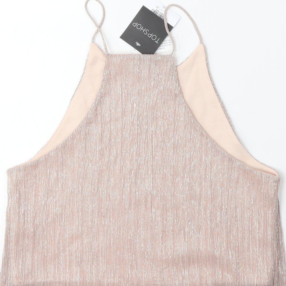 Topshop Womens Pink Basic Tank Size 10