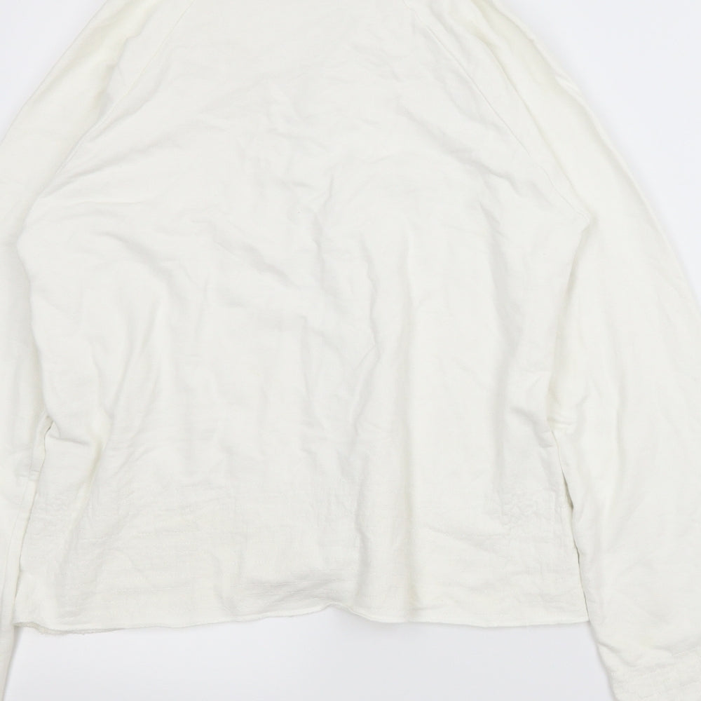 Active Womens White Full Zip Jumper Size 12