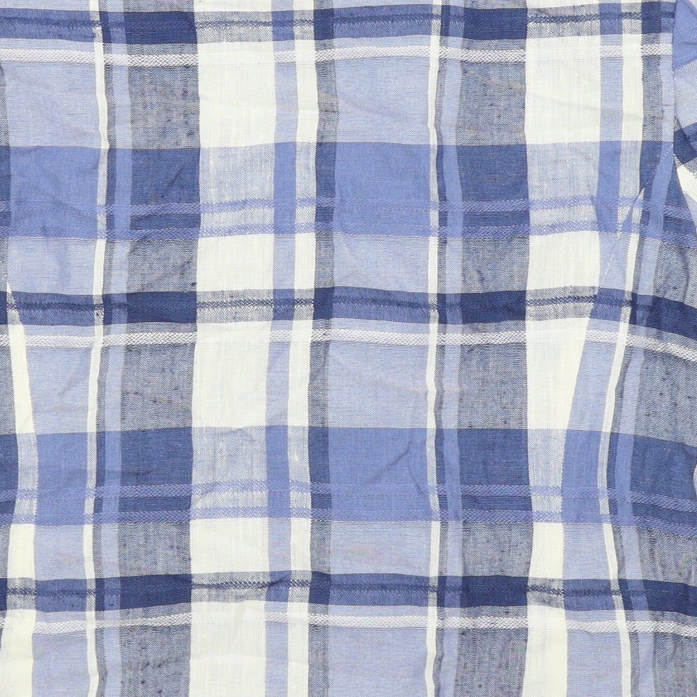Union River Womens Blue Check Jacket Blazer Size 16