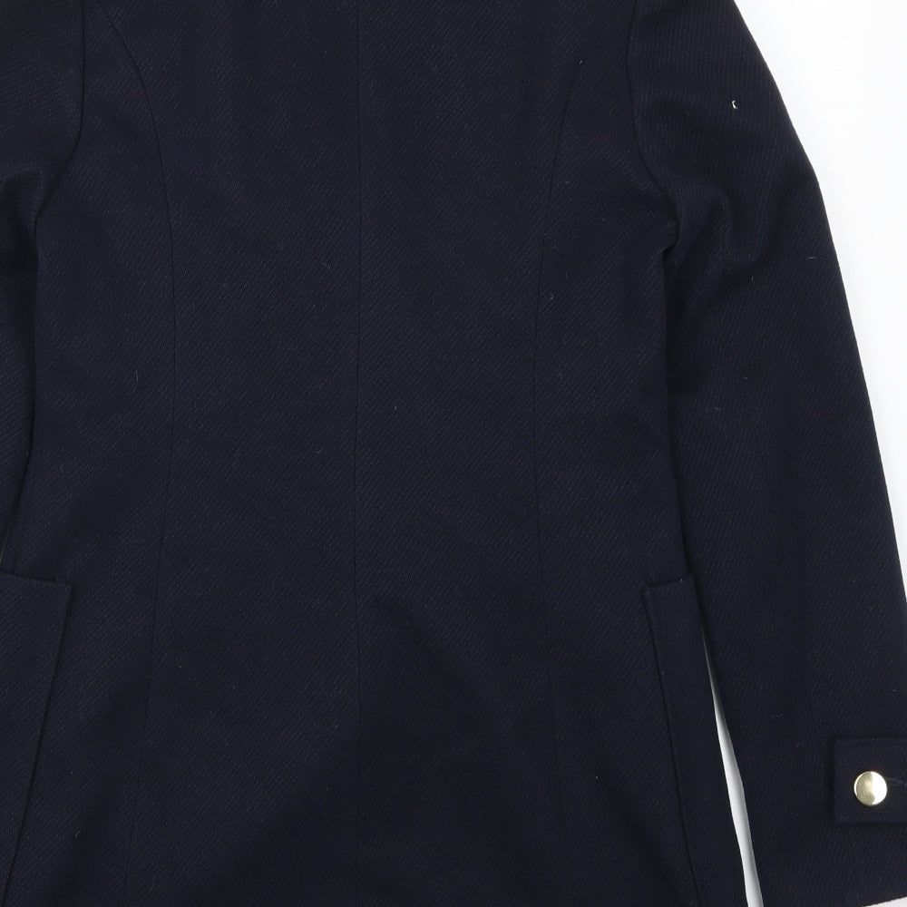 Papaya Womens Blue Pea Coat Coat Size 10