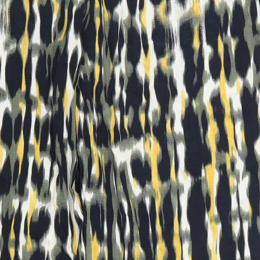 Marks and Spencer Womens Yellow Trousers Size 14 L26 in - Abstract