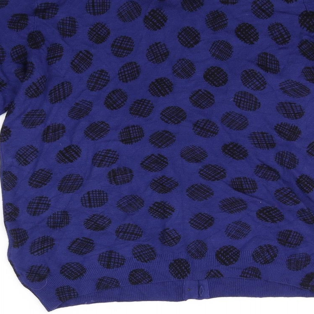 M&S Collection Womens Blue Cardigan Jumper Size 8