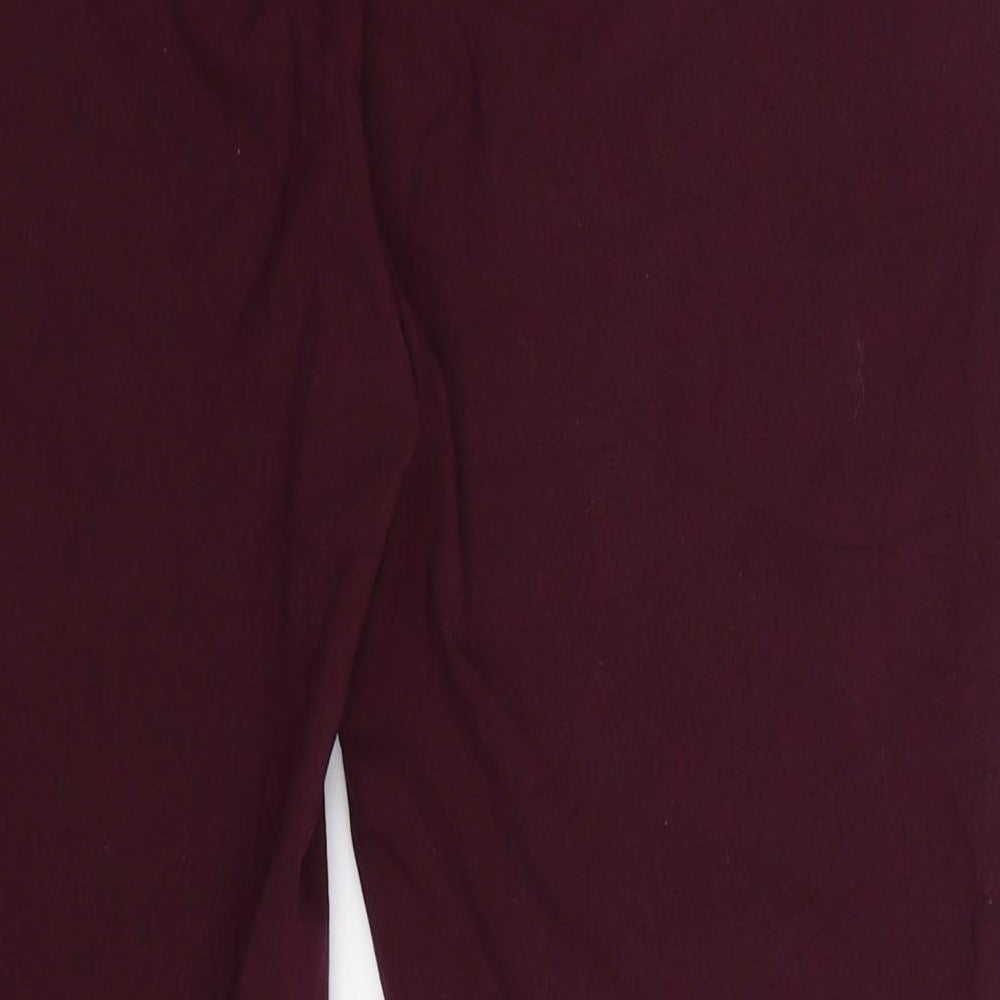 United Colors of Benetton Womens Purple Trousers Size 14 L28 in