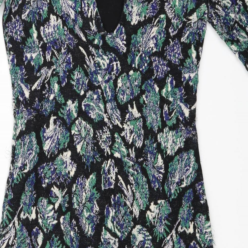 Marks and Spencer Womens Black Polka Dot Pencil Dress Size 8