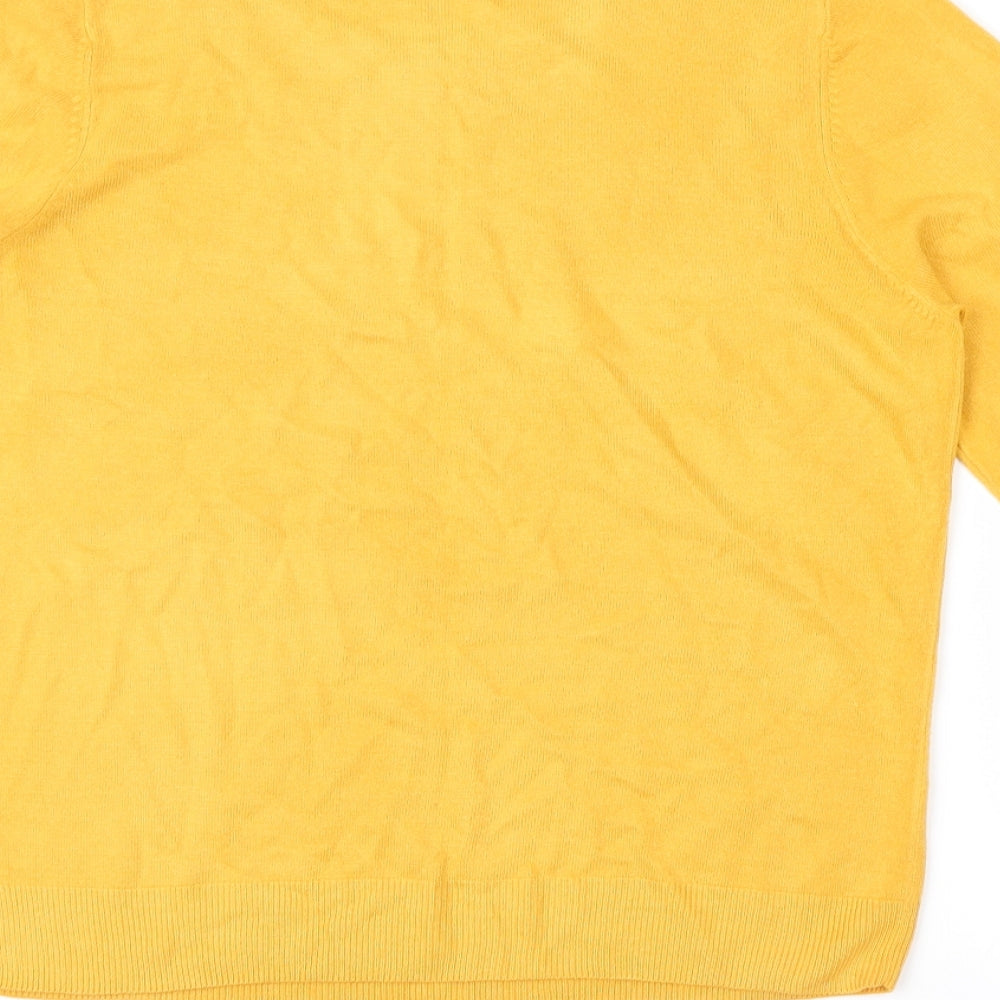 Love knitwear Womens Yellow Pullover Jumper Size 14