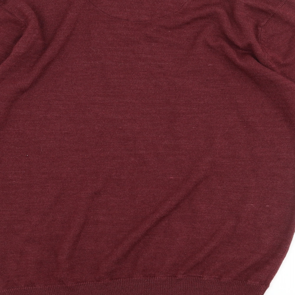 Brave Soul Mens Red Pullover Jumper Size M