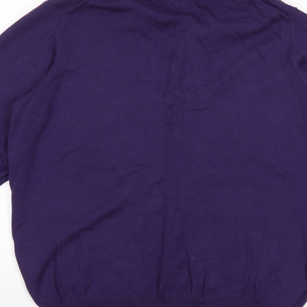 Marks and Spencer Mens Purple Pullover Jumper Size S
