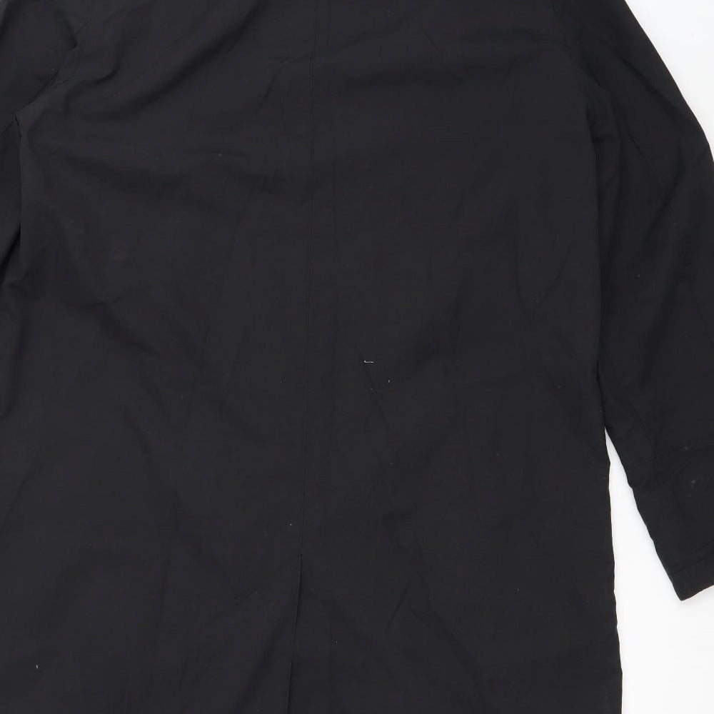 Four Seasons London Womens Black Trench Coat Coat Size M