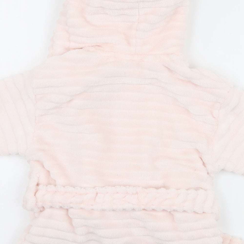 NEXT Girls Pink Fleece Kimono Robe Size 9-12 Months