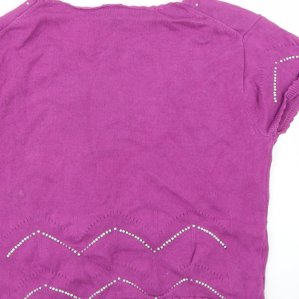 Gap Womens Purple Cardigan Jumper Size S - Shrug