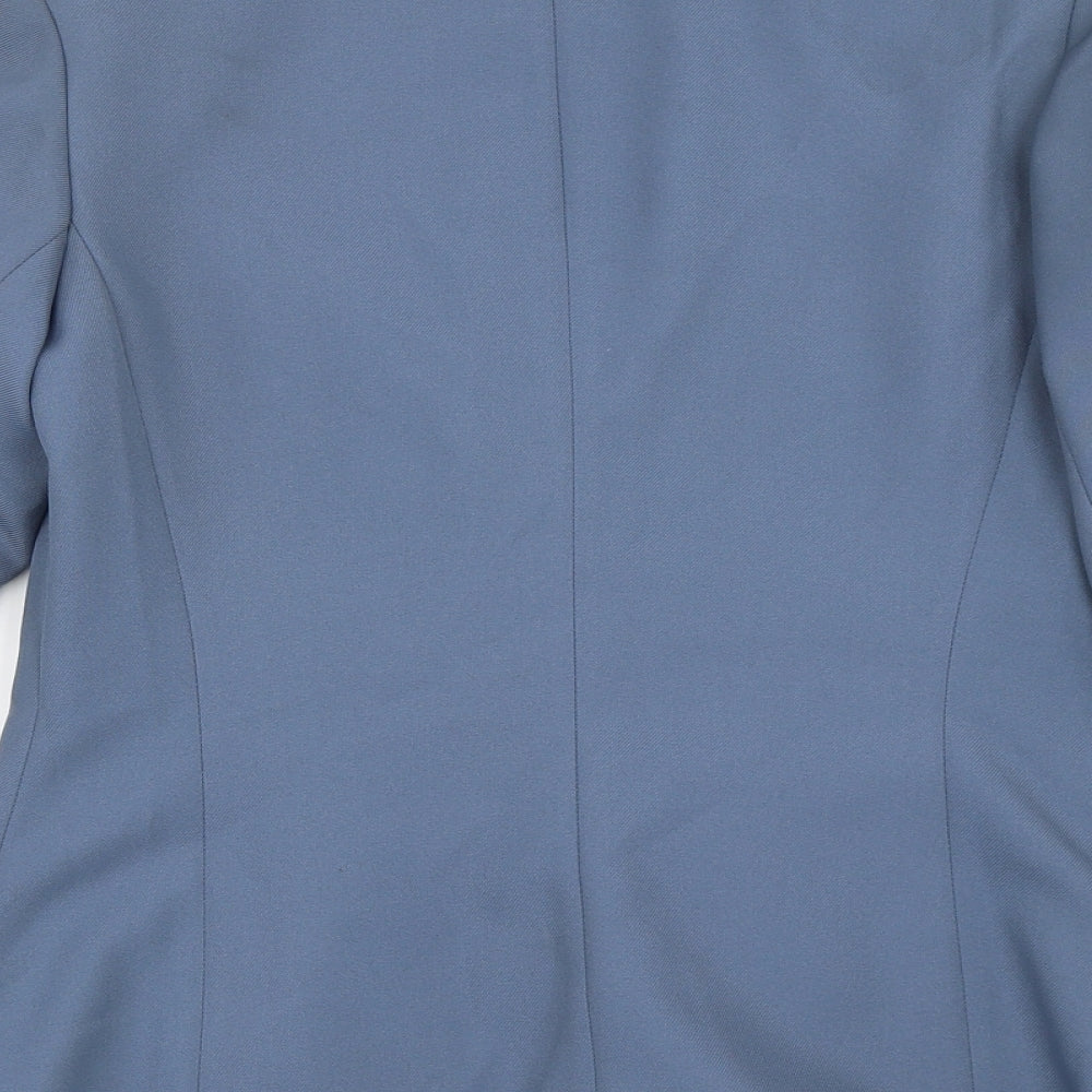 Telemac Womens Blue Jacket Blazer Size 12