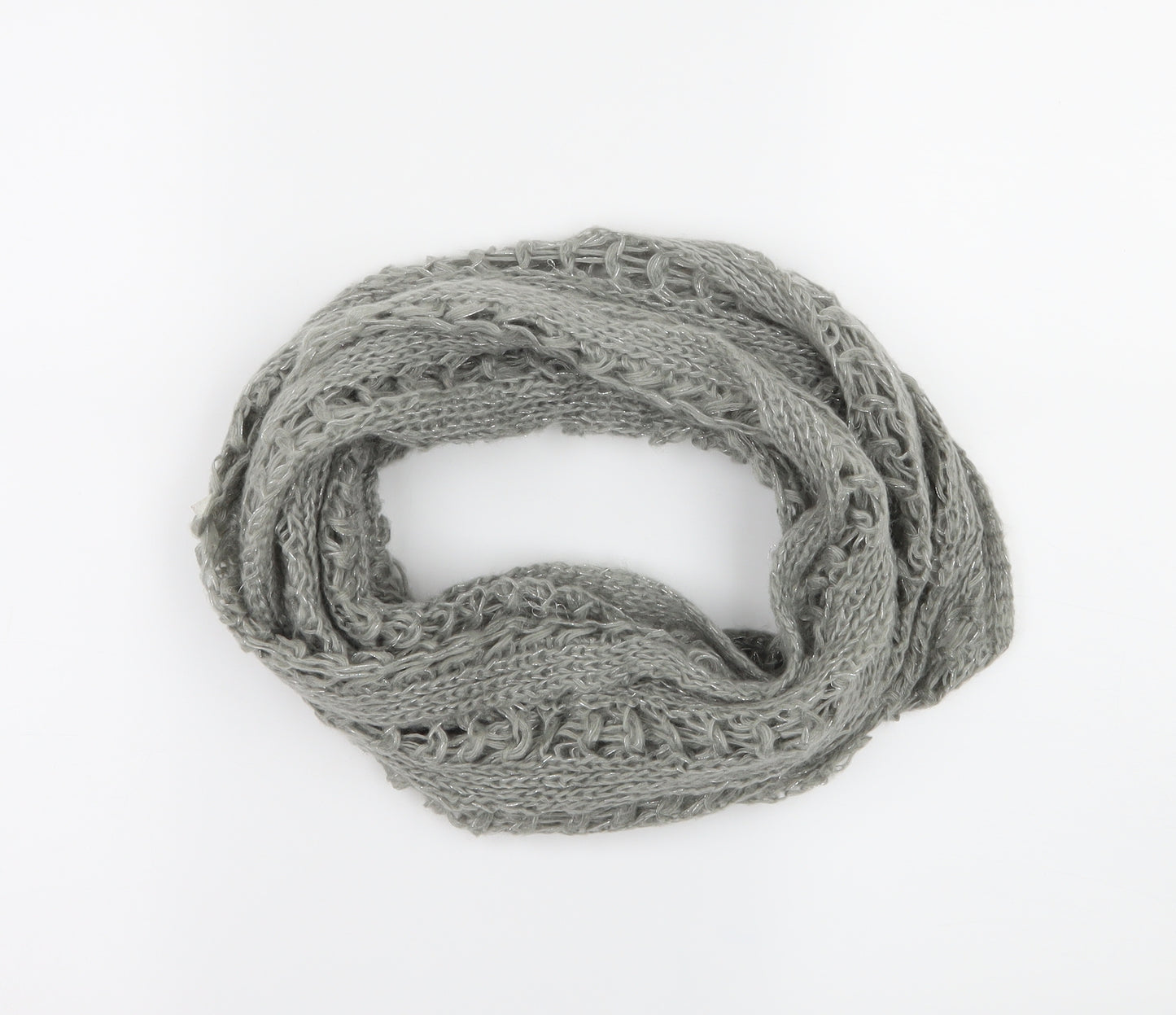 Preworn Womens Grey Knit Scarf