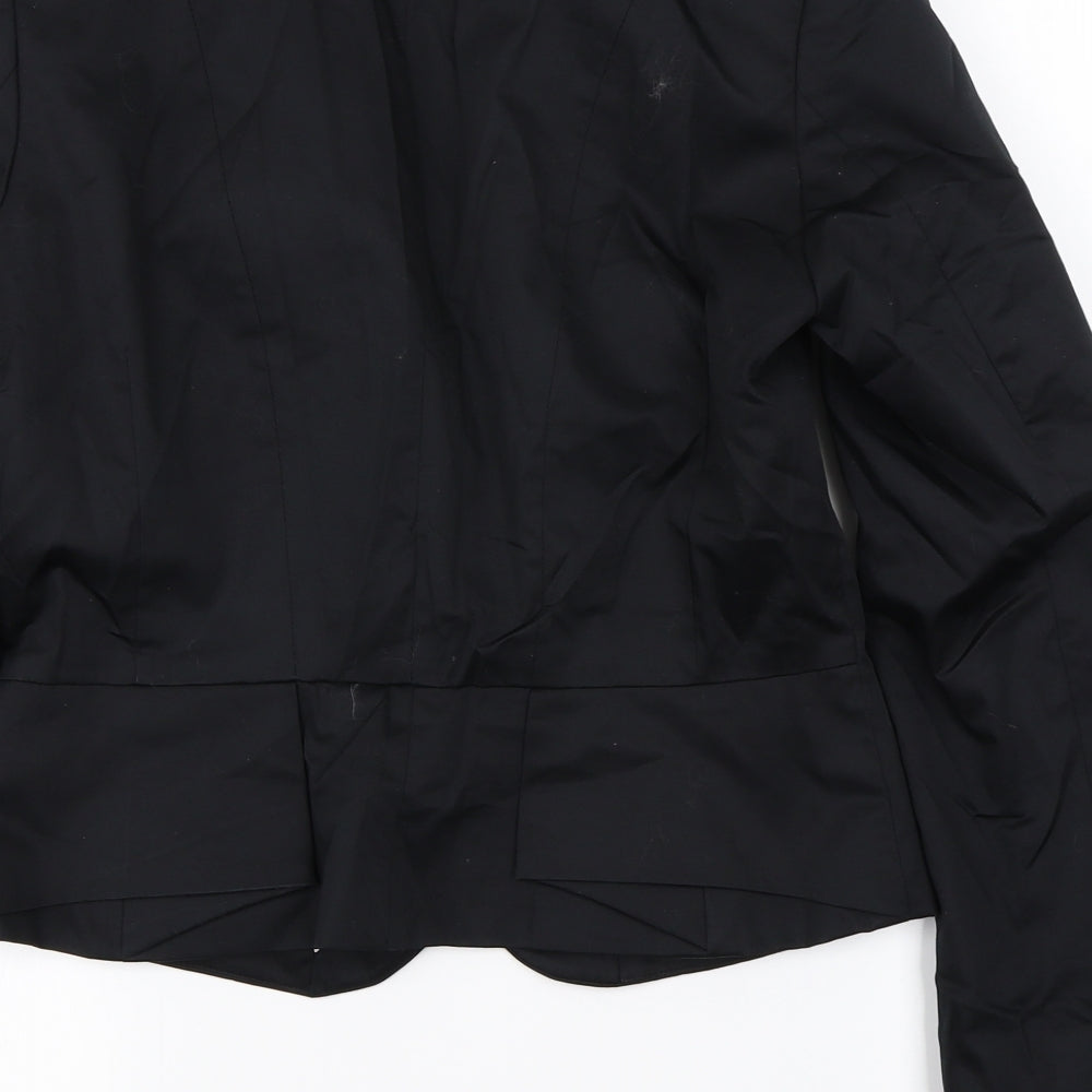 H&M Womens Black Jacket Blazer Size 8