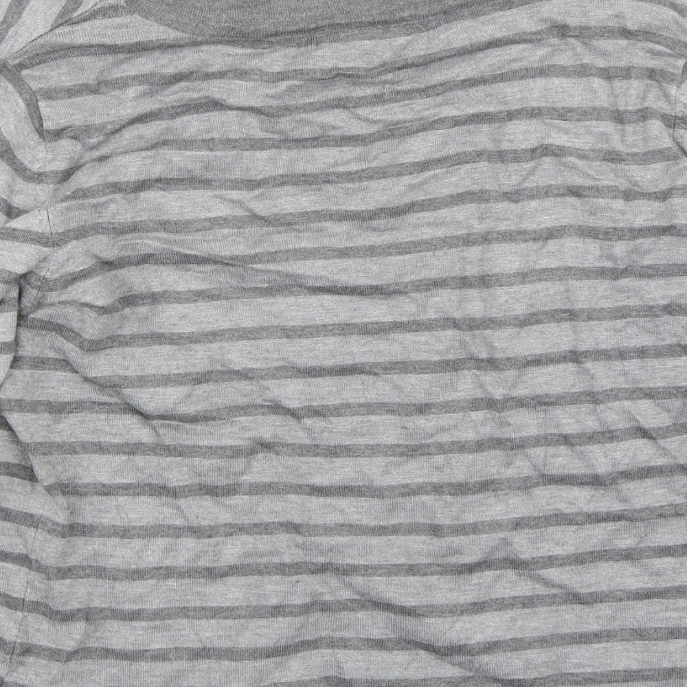 Alexandra Womens Grey Striped Pullover Jumper Size M