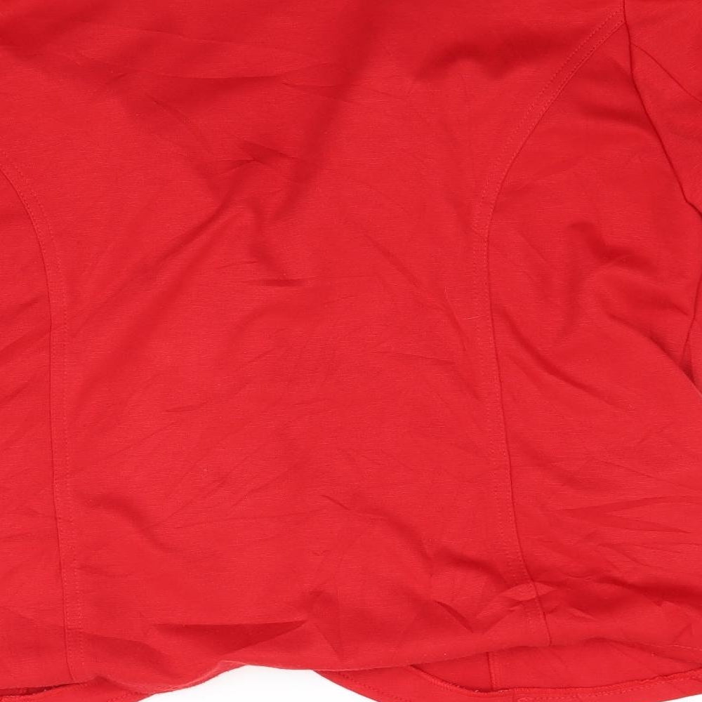 Afibel Womens Red Jacket Coat Size 18