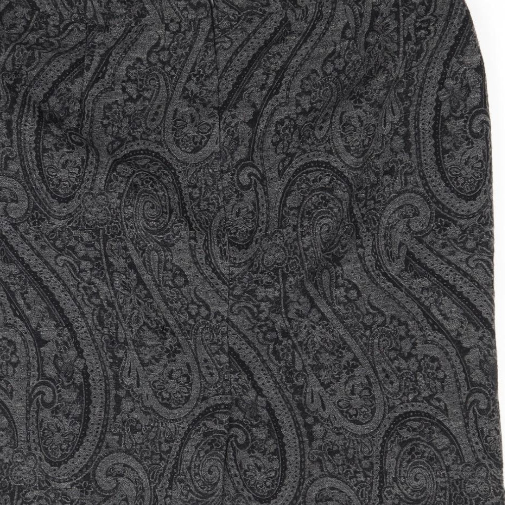 Alex & Co Womens Grey Paisley A-Line Skirt Size 14
