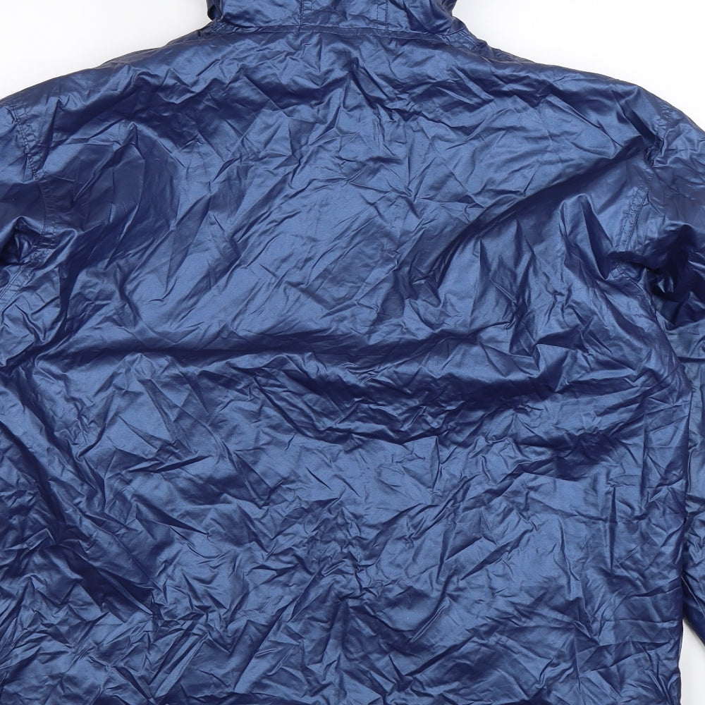 Girl Talk Womens Blue Rain Coat Coat Size 18