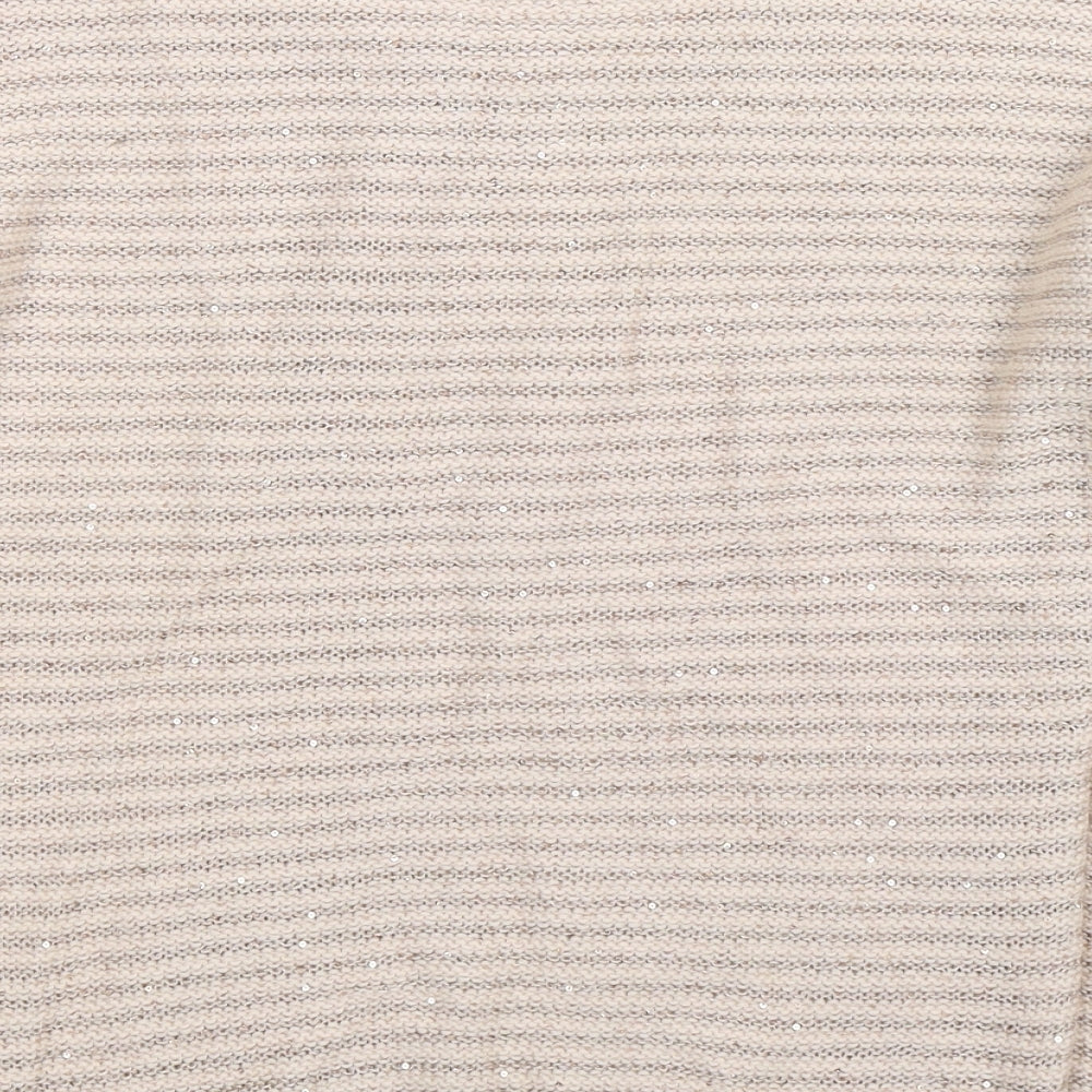 Therapy Womens Beige Knit Pullover Jumper Size M