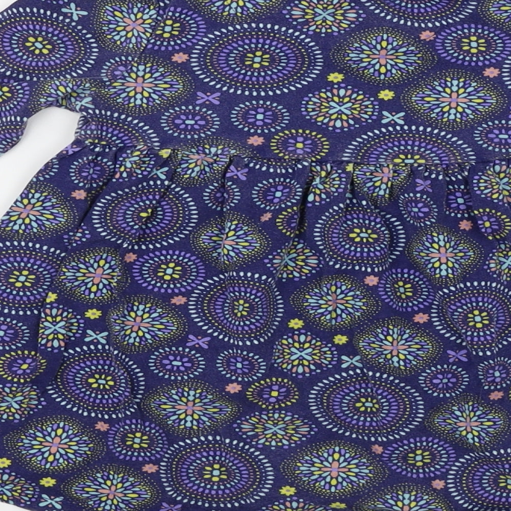 Mini Club Girls Purple Floral A-Line Size 2-3 Years