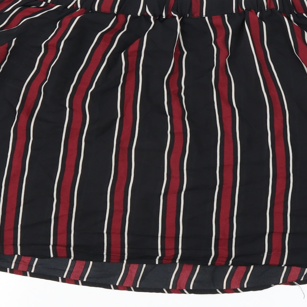 Atmosphere Womens Black Striped Basic T-Shirt Size 16