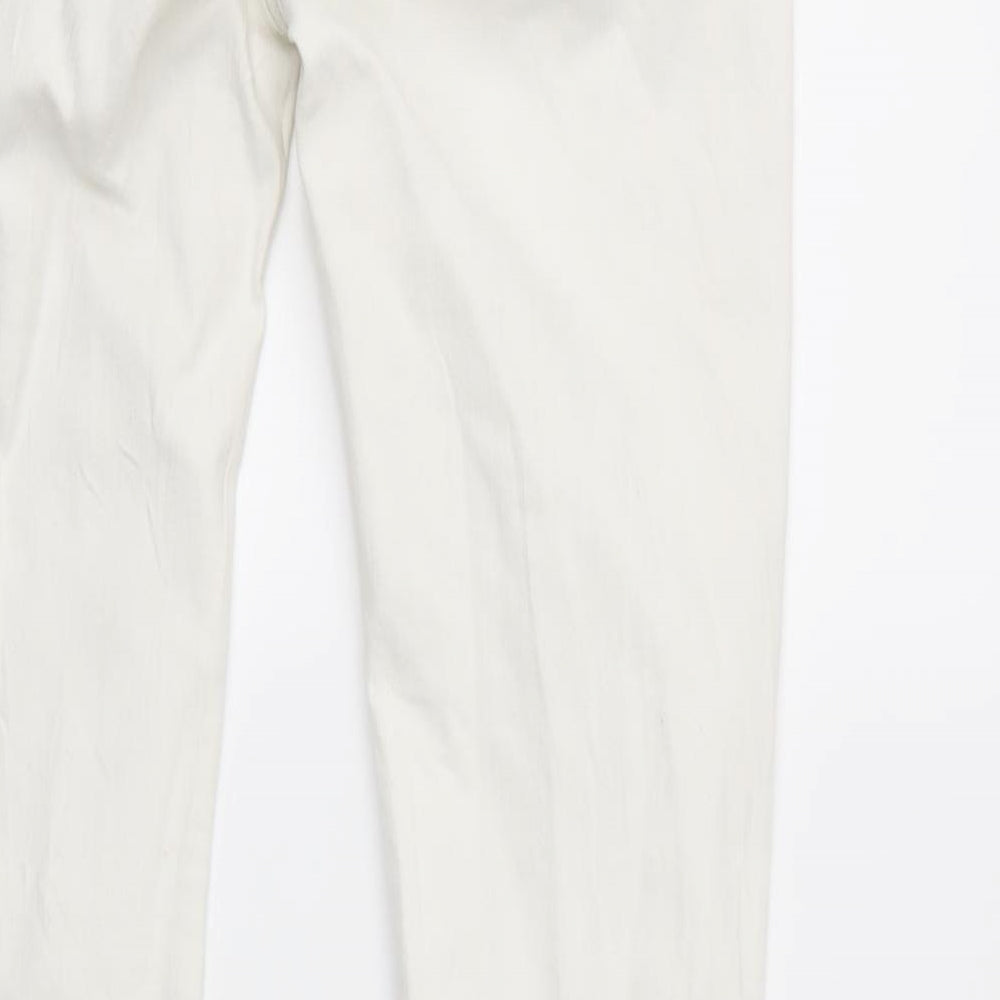 Limited Collection Womens White Denim Straight Jeans Size 10 L28 in