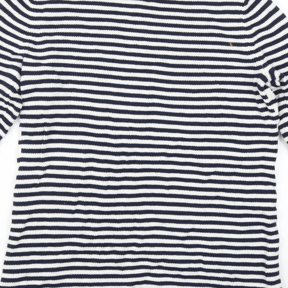 artisan NY Womens Blue Striped Pullover Jumper Size M