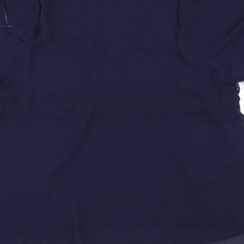 Apricot Womens Blue Chiffon A-Line Size XS
