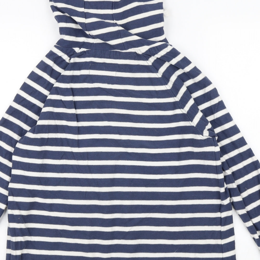 Superdry Womens Blue Striped Pullover Hoodie Size L