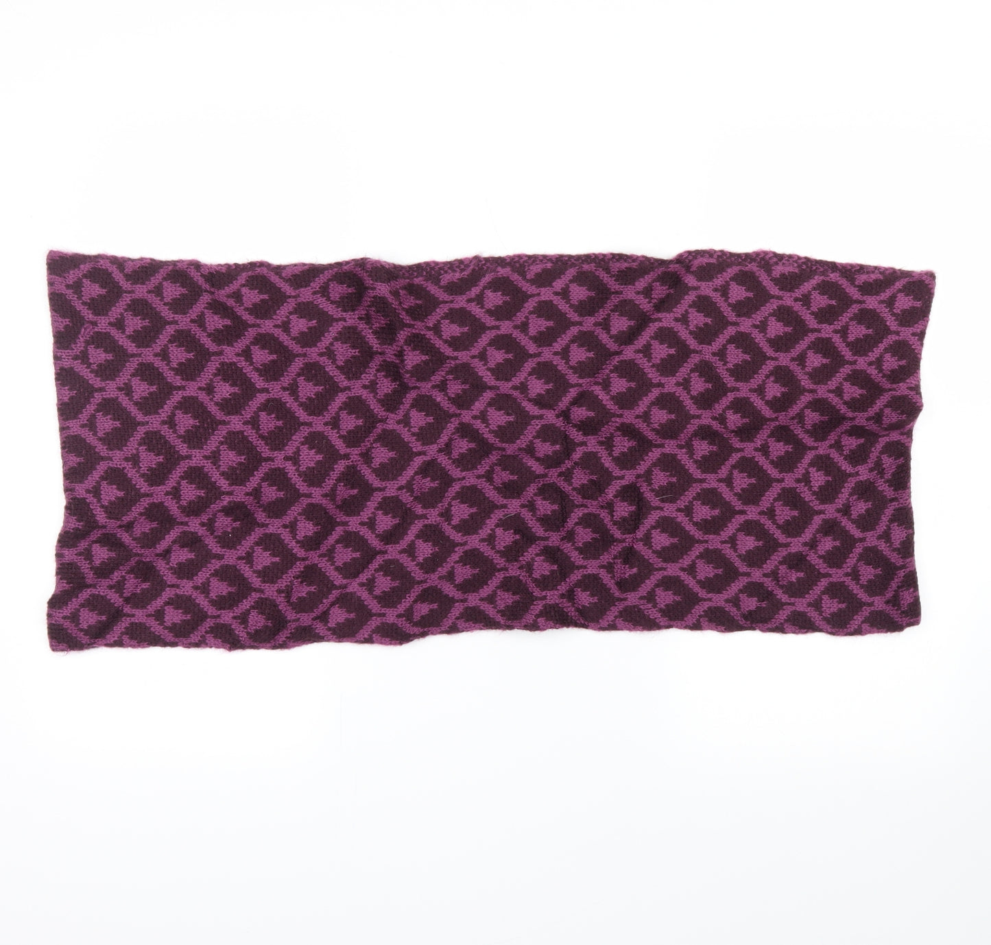 Preworn Unisex Purple Argyle/Diamond Scarf