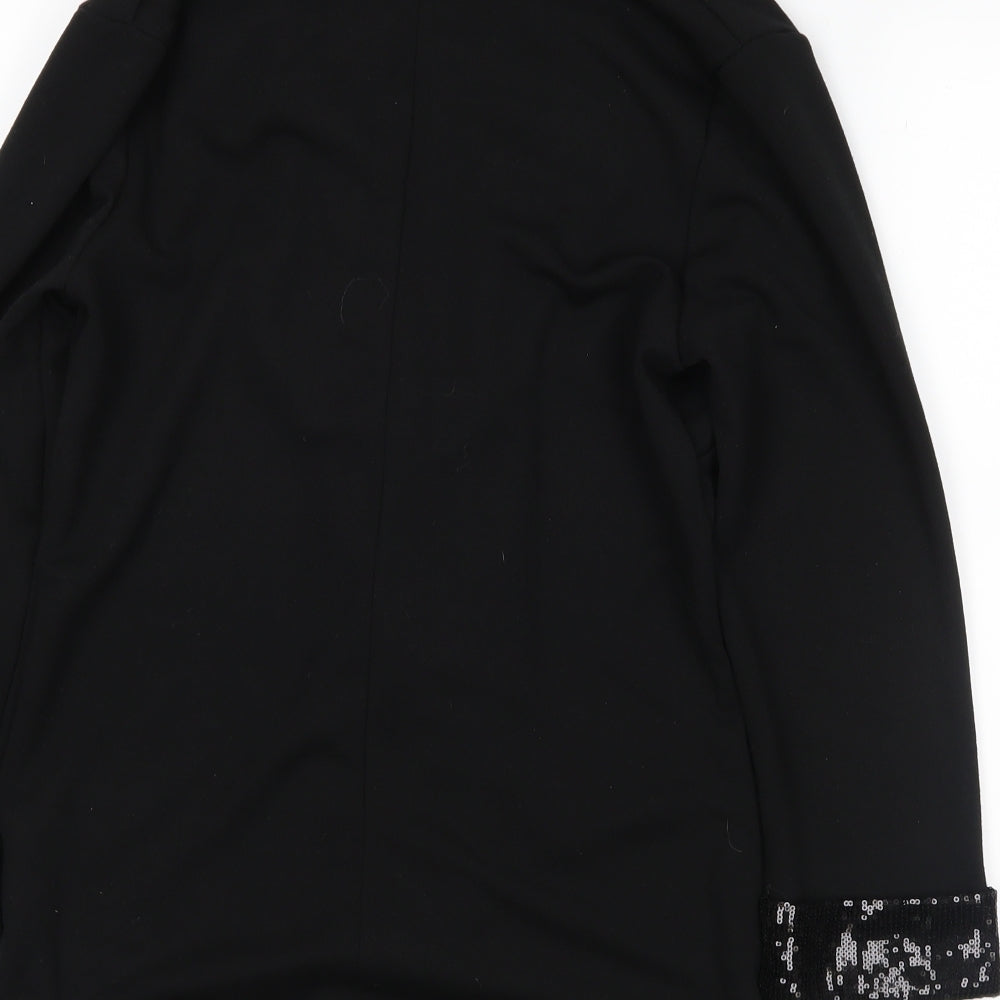 Krisp Womens Black Wrap Jumper Size 12