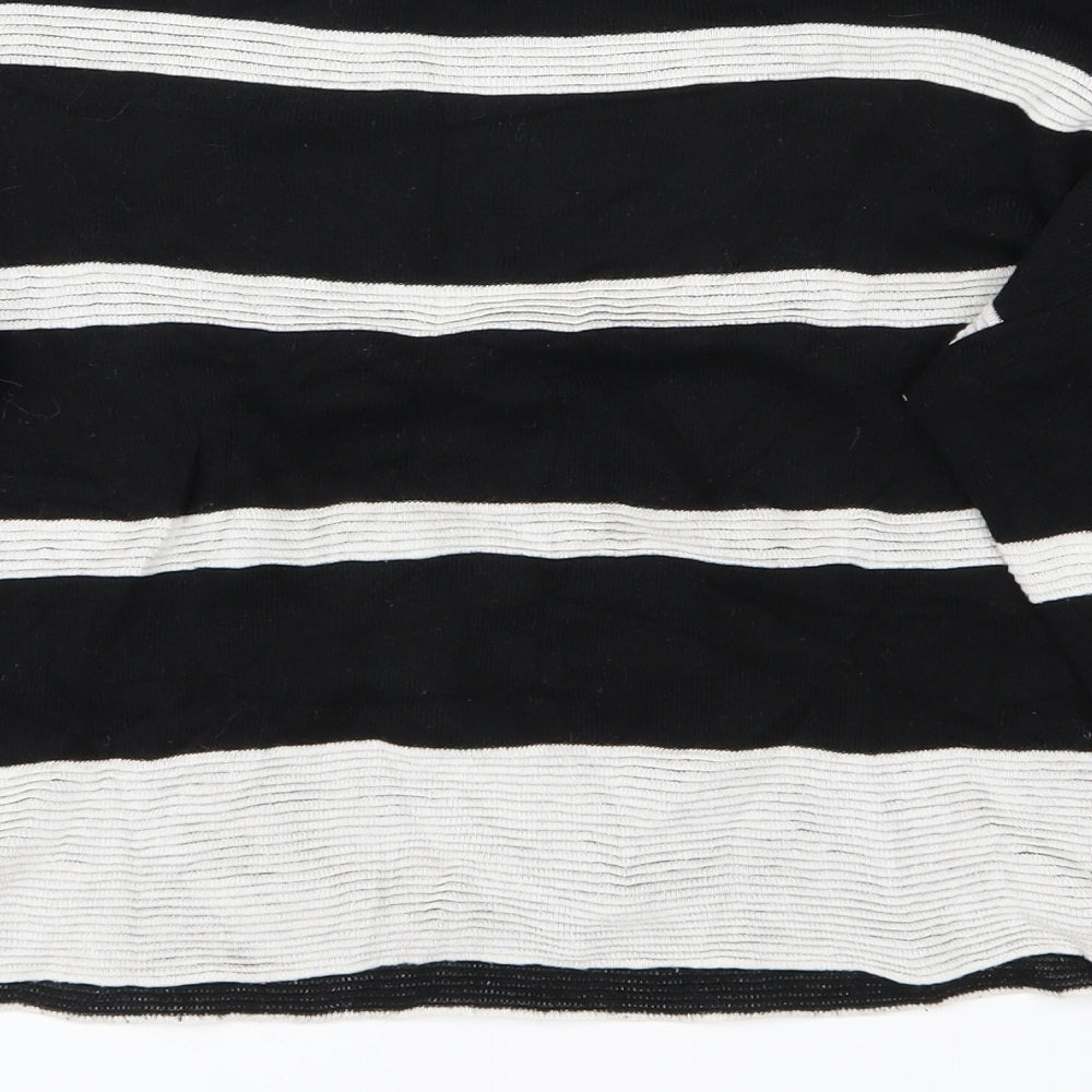 Atmosphere Womens Black Striped Pullover Jumper Size S - Cropped