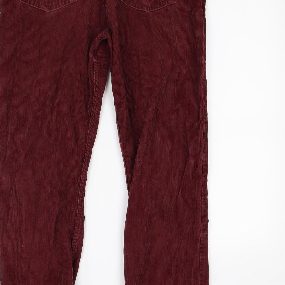 M&S Mens Red Trousers Size S L28 in