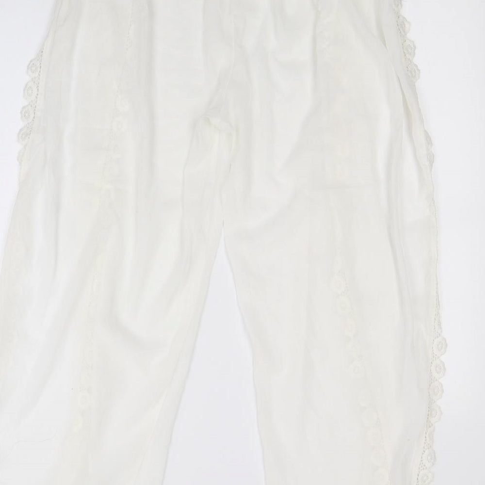 Boohoo Womens White Trousers Size XL L30 in