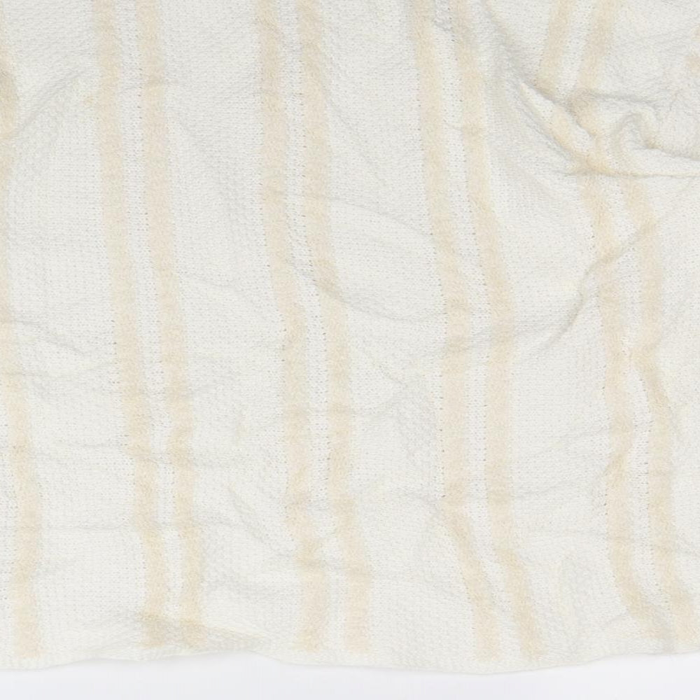 M&S Womens Ivory Striped Pullover Jumper Size 16
