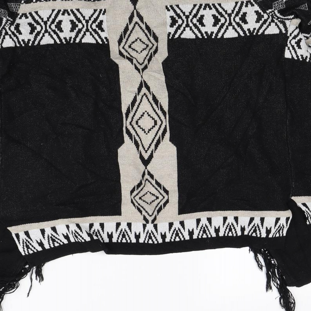 Koton Womens Black Striped Cardigan Jumper Size L