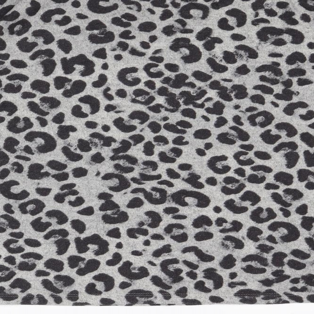 TU Womens Grey Animal Print Pullover Sweatshirt Size 2