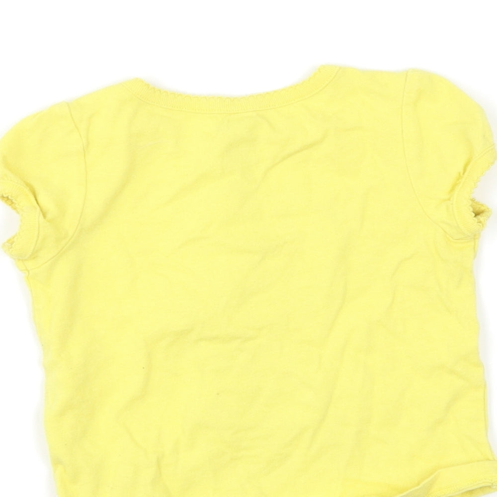 Crazy Girls Yellow Basic T-Shirt Size 12-18 Months - girl