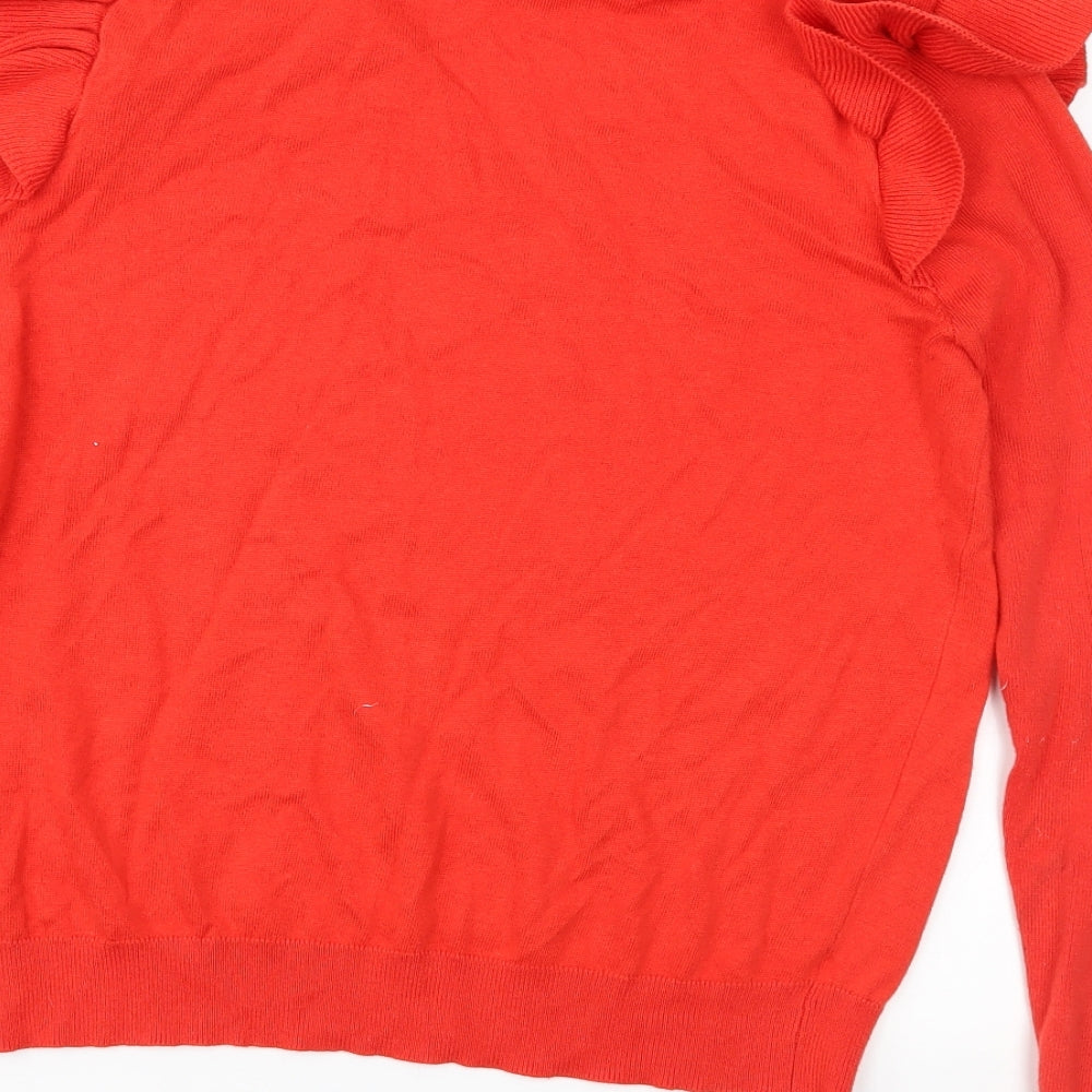 Papaya Womens Red Knit Pullover Jumper Size 14