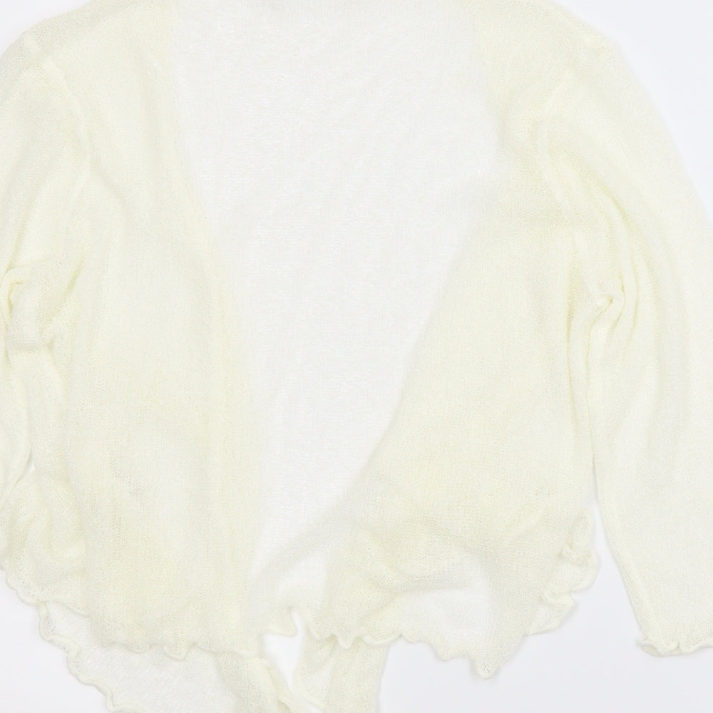 BM Womens Ivory Cardigan Jumper Size M