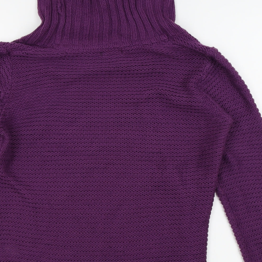 BM Womens Purple Pullover Jumper Size S