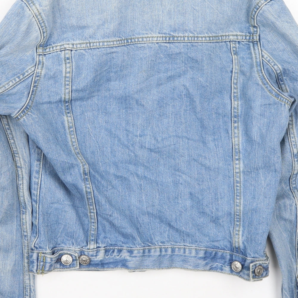 & denim Womens Blue Jacket Coat Size 6
