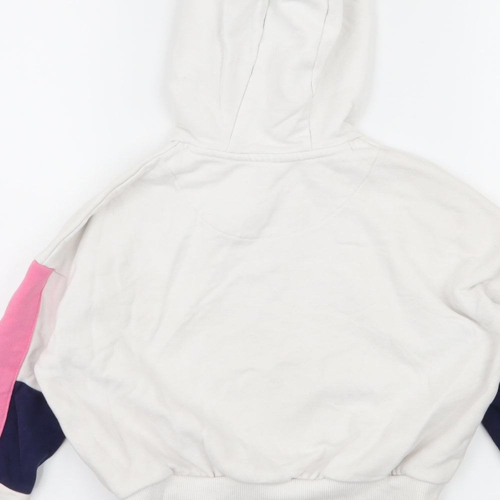 F&F Girls White Jersey Pullover Hoodie Size 7-8 Years - My Generation