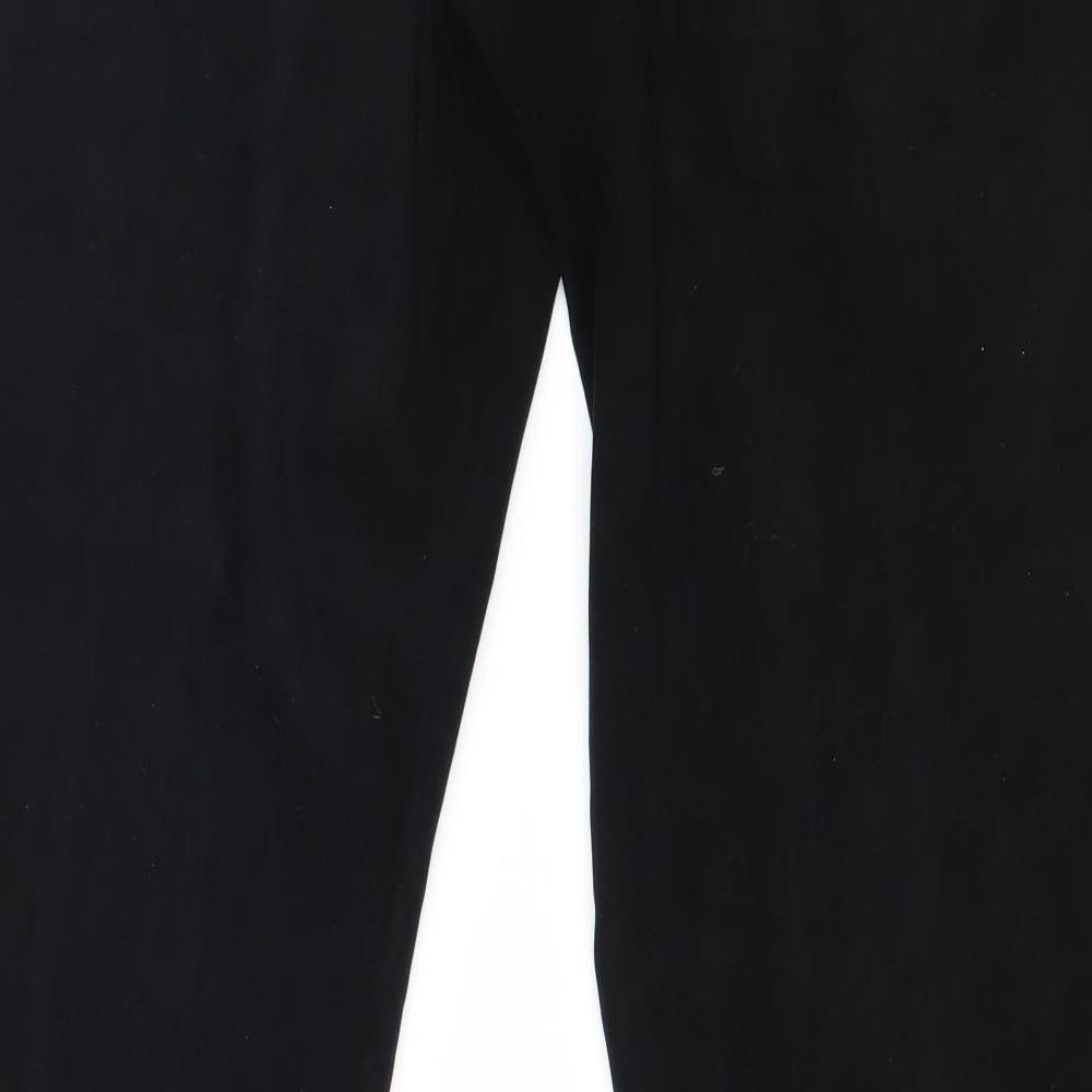 New Look Womens Black Velour Trousers Size 16 L31 in