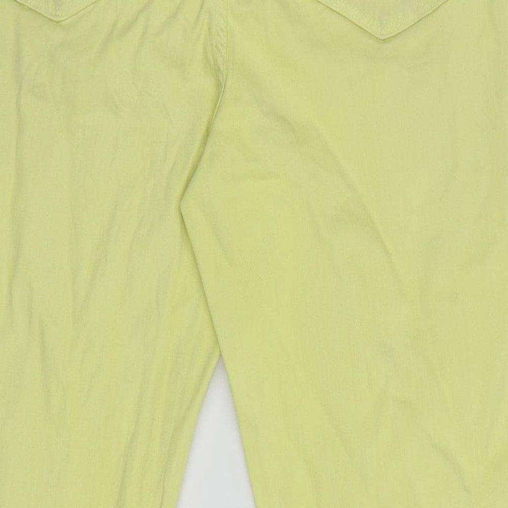 Preworn Womens Yellow Denim Trousers Size 8 L25.5 in