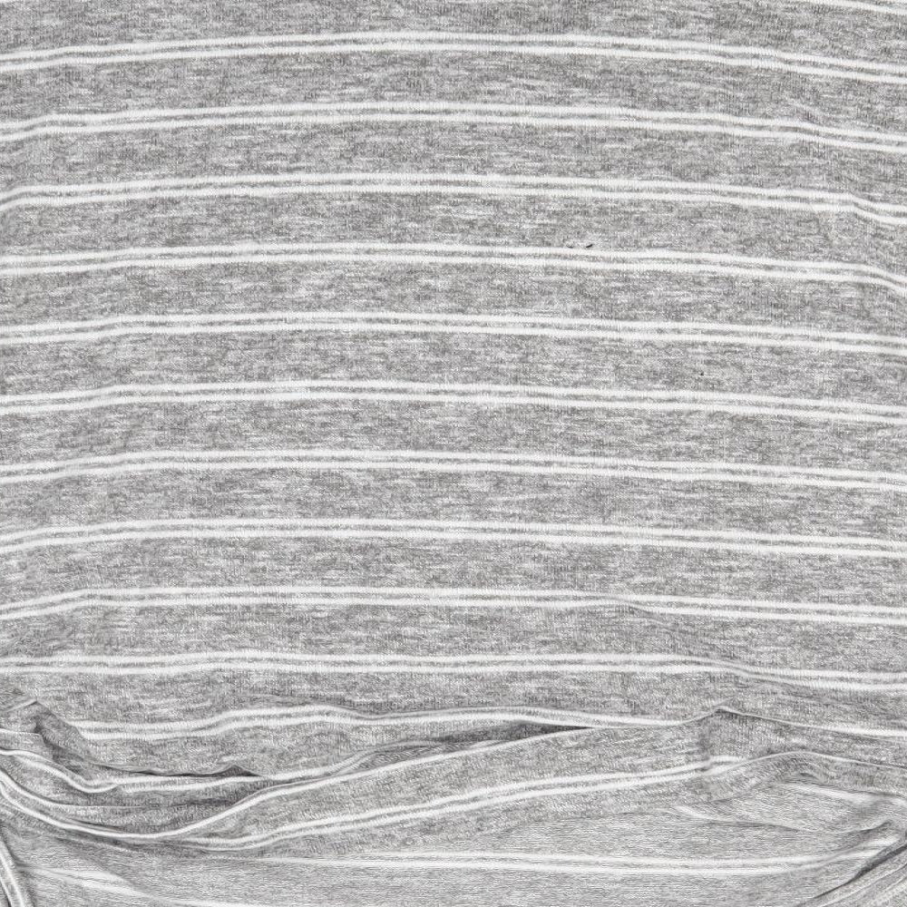 Papaya Womens Grey Striped Basic Blouse Size XL